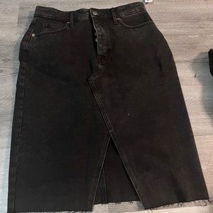 Old Navy Higher-High Waisted Split-Front Midi Jean Pencil Skirt for Women